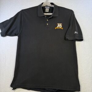 Reebok Pittsburgh Steelers 75th Season Polo Shirt NFL Football Large